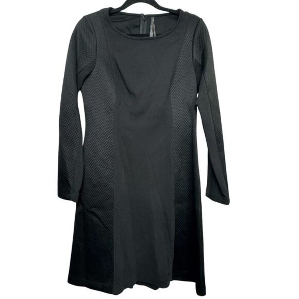 Marc New York Andrew Marc Black Textured Knit‎ Sheath Dress NWT Women's 8